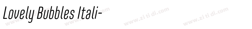 Lovely Bubbles Itali字体转换